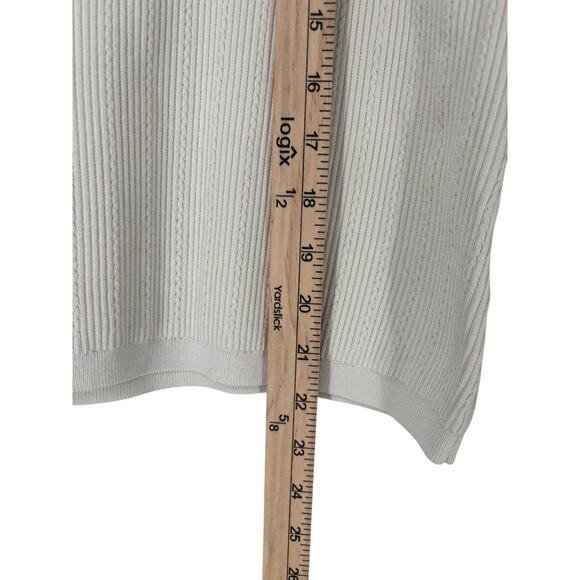 Express Sweater Old Money Ribbed Turtleneck Nautical Gold Buttons Quiet Luxury - Picture 4 of 8